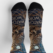 Midnight Creative Night Owl Abstract Socken (Oben)