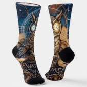 Midnight Creative Night Owl Abstract Socken (Gewinkelt)