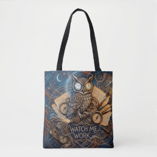 Midnight Creative Night Owl Abstrakter Kunstdruck Tasche