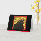 '' MIDNIGHT CROW '' KARTE (Gelbe Blume)