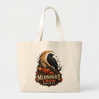 Midnight Crow Society Gothic Halloween Rabe Jumbo Stoffbeutel