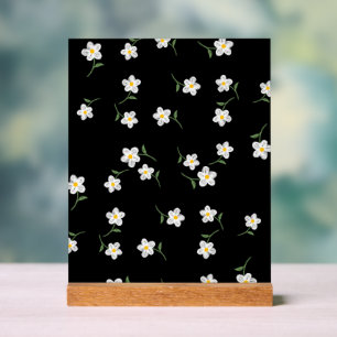 Midnight Daisy Botanische Wandkunst Kunstdruck Acrylschild
