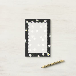 Midnight Daisy Florale Haftnotizen | Cute Botanica Post-it Klebezettel