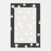 Midnight Daisy Florale Haftnotizen | Cute Botanica Post-it Klebezettel (Vorderseite)
