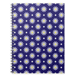 Midnight Daisy Spiral Notebook Notizblock