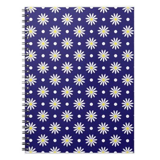 Midnight Daisy Spiral Notebook Notizblock (Vorderseite)