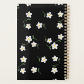 Midnight Daisy Tagesplaner | Elegante Blumenmuster Planer (Rückseite)