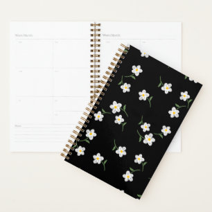 Midnight Daisy Tagesplaner   Elegante Blumenmuster Planer