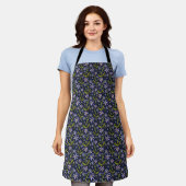 Midnight | Dancing Watercolor Daisies Apron Schürze (Getragen)