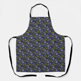 Midnight | Dancing Watercolor Daisies Apron Schürze