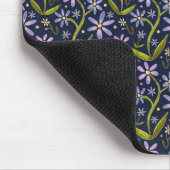 Midnight | Dancing Watercolor Daisies Mousepad (Ecke)