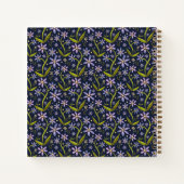 Midnight | Dancing Watercolor Daisies Notizblock (Rückseite)