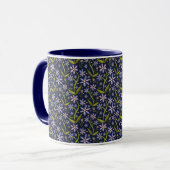 Midnight | Dancing Watercolor Daisies Tasse (Vorderseite Links)
