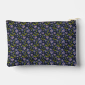 Midnight | Dancing Watercolor Daisies Zubehörtasche (Rückseite)