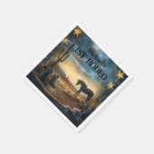 Midnight Desert Cowboy 1st Birthday Rodeo Serviette (Ecke)