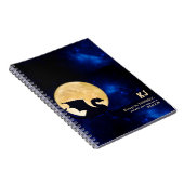Midnight-Drache Minimalistische Anfangsbuchstaben Notizblock (Rechte Seite)