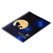 Midnight-Drache Minimalistische Anfangsbuchstaben Notizblock (Linke Seite)