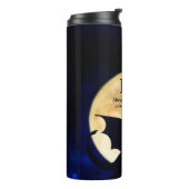 Midnight Dragon Minimalist Initials Back to School Thermosbecher (Nach links gedreht)