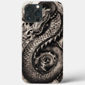 Midnight Dragon: Sleek Black Dragon Tee Case-Mate iPhone Hülle (Rückseite)