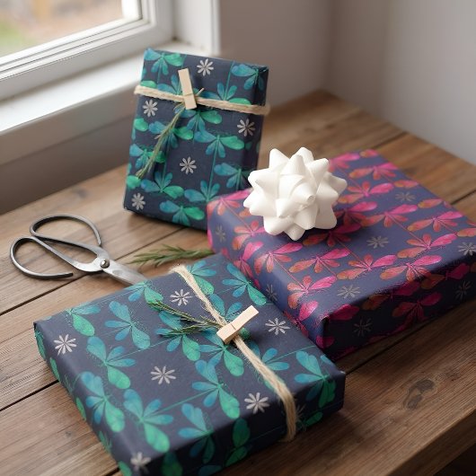 Midnight Dragonfly Geschenkpapier Set