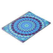 Midnight Dreams Mandala Boho Meditation Blau Notizblock (Linke Seite)