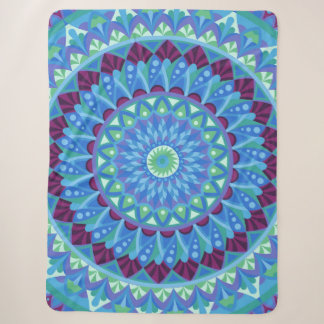 Midnight Dreams Mandala Cozy Blau Boho Relax Sherpadecke