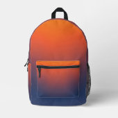 Midnight Ember Gradient Bedruckter Rucksack (Vorderseite)