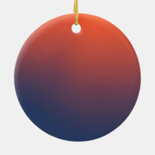 Midnight Ember Gradient Keramik Ornament (Hinten)