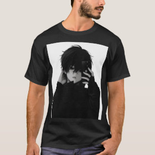 Midnight-Emo Anime-Junge - Dunkle Ästhetik Streetw T-Shirt