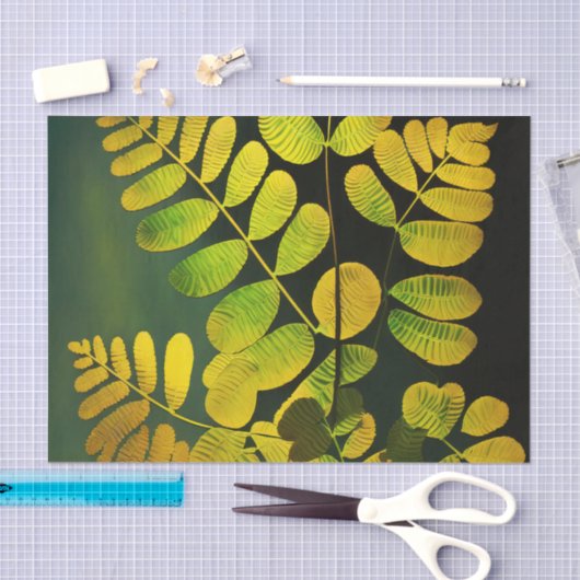 MIDNIGHT FERN-DEcoupage Seidenpapier (Handwerk)