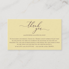 Midnight Fig & Champagne Ceremony Photo Thank You Begleitkarte