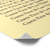 Midnight Fig & Champagne Welcome Wedding Seating Poster (Ecke)