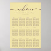 Midnight Fig & Champagne Welcome Wedding Seating Poster (Vorne)
