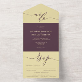 Midnight Fig Hochzeitsskript wir machen All In One Einladung