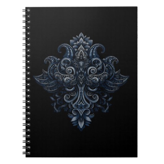 Midnight Filigree Crest Notizblock (Vorderseite)