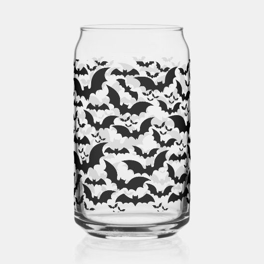 Midnight Fledermausschwarm Klare Glasdose – Schwar Dosenglas (Vorderseite)