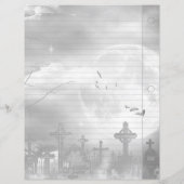 Midnight Flight Goth Friedhof Notebook Paper (Rückseite)