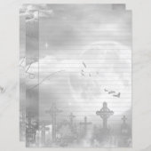 Midnight Flight Goth Friedhof Notebook Paper (Vorne/Hinten)