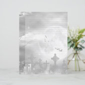 Midnight Flight Goth Friedhof Notebook Paper (Stehend Vorderseite)