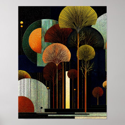 Midnight Forest #11 - 4x5 Digital-Download Poster (Vorne)
