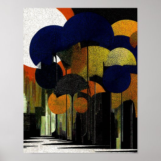 Midnight Forest #16 - 4x5 Digitaler Download Poster (Vorne)
