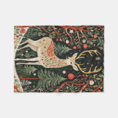 Midnight Forest Christmas Deer Fleecedecke (Vorderseite (Horizontal))
