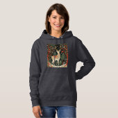 Midnight Forest Christmas Deer Hoodie (Vorne ganz)