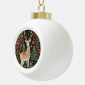 Midnight Forest Christmas Deer Keramik Kugel-Ornament (Rechts)