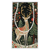 Midnight Forest Christmas Deer Kleine Geschenktüte (Vorderseite)