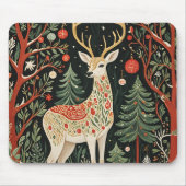Midnight Forest Christmas Deer Mousepad (Vorne)