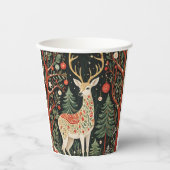 Midnight Forest Christmas Deer Pappbecher (Vorderseite)