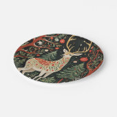 Midnight Forest Christmas Deer Pappteller (Schrägansicht)