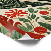 Midnight Forest Christmas Deer Poster (Ecke)