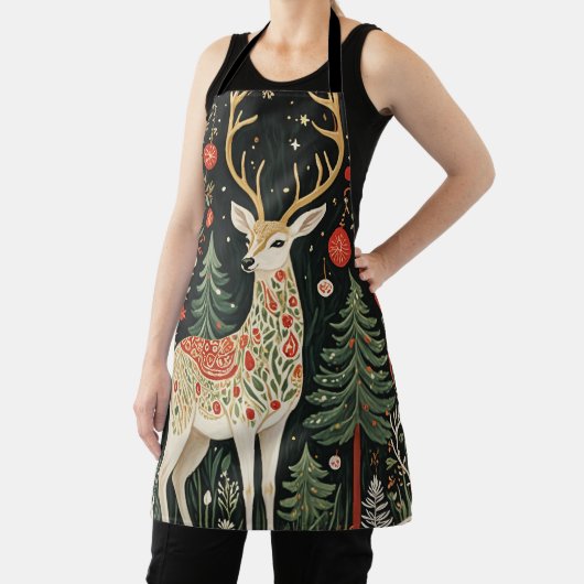 Midnight Forest Christmas Deer Schürze (InSitu)